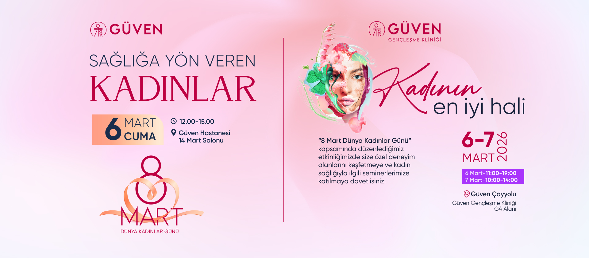 Kadının En İyi Hali & Sağlığa Yön Veren Kadınlar Etkinliklerimize Davetlisiniz!